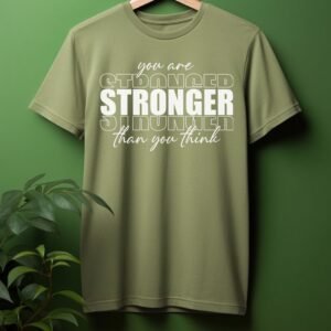 STRONGER Printed T-Shirt | Olive